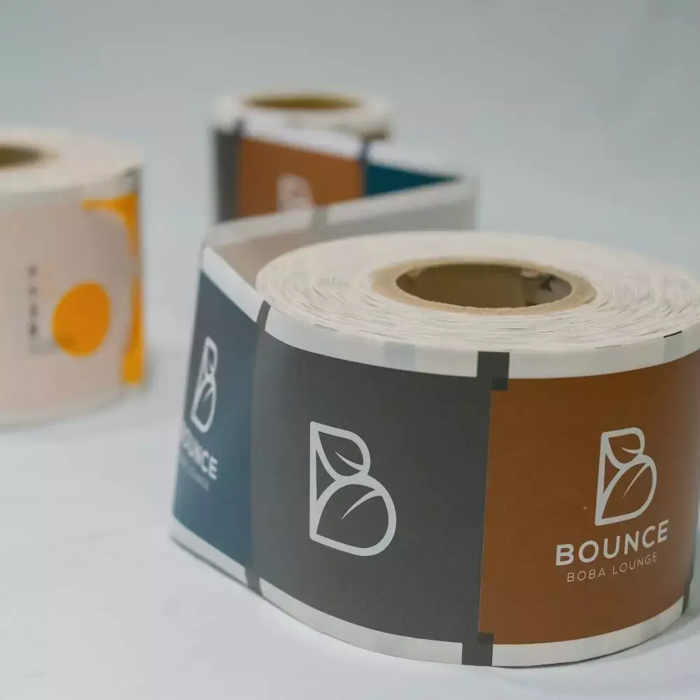 Custom Bubble Tea Sealing Film Design with Brand Logo